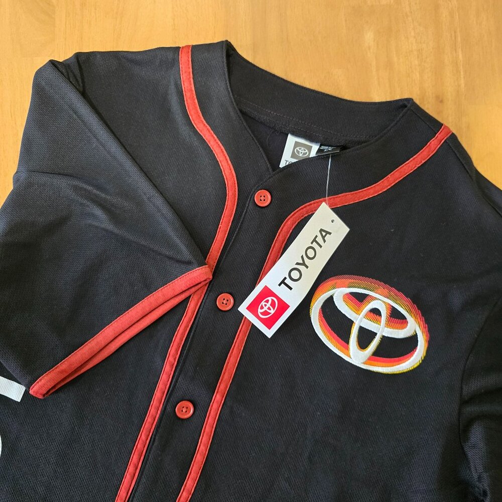 Toyota Mad Engine X Logo‎ Men's Baseball Button Front SS Shirt Black Small NWT